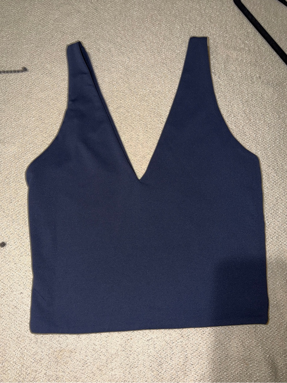Aritzia Babaton Contour Deep V-neck Tank (dark night navy)